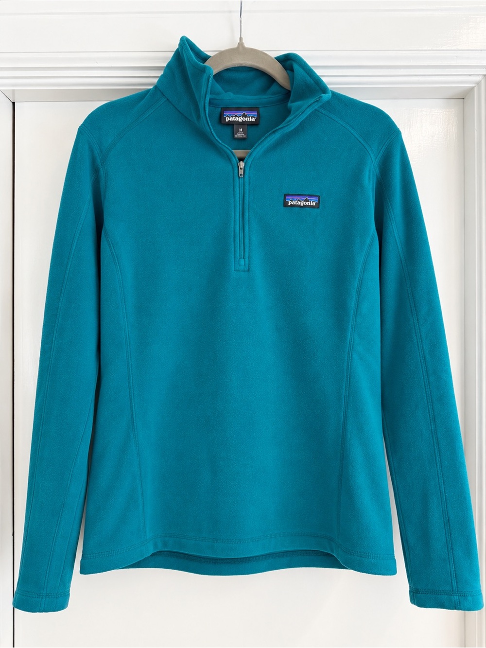 Patagonia Women’s Teal Quarter-Zip Fleece Pullover, Size M